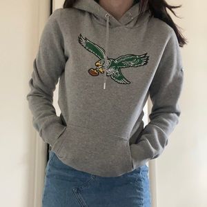Philadelphia Eagles old school retro vintage women’s kelly green hoodie